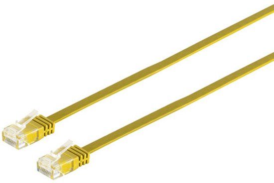 S-Impuls Patchkabel-Flachkabel U/UTP cat. 6 slim gelb 2m