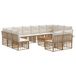 vidaXL Ensemble de canapés d'extérieur 13 pièces Polyester Naturel et Crème Blanc