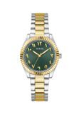 Guess Luna Analoog Quartzhorloge Zilverkleurig En Goudkleurig Kast Gemaakt Van 100% Roestvrij Staal En Een Armband Van 100% Roestvrij Staal 36 GW0735L1, GW0735L2