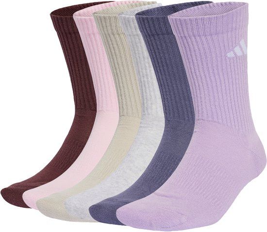 adidas Sportswear Gevoerde Sokken 6 Paar - Unisex - Bordeaux - 43-45