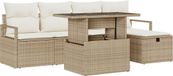 vidaXL Banc de jardin 2 places Beige Polyrattan