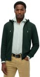 Superdry Essential Logo Half Brushed Zip Hoodie Heren Forest Green XL