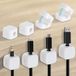 Unyqoos® Clips de câble magnétiques réglables - Blanc, 8 pièces