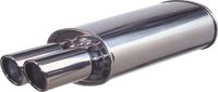 RVS AutoStyle RVS Sportuitlaat Universeel - 125x225mm - 2x76mm Rond