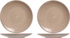 Cosy & Trendy Turbolino ontbijt/dessert bordje - 4 stuks - beige - 22 cm - keramiek