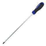 Faithfull SDPZ1L 1 x 250mm Pozidriv Soft Grip Schroevendraaier Lang Bereik