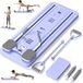 Pilates board - Entraîneur abdominal pliable avec bandes de résistance - Retour automatique - Poignées de pompe - Entraîneur de tronc pour une jambe - Lilas