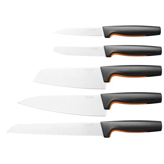 Fiskars 1057558 - Sets keukenbestek & -messen - 5 stuks - Roestvrij staal - Vaatwasserbestendig