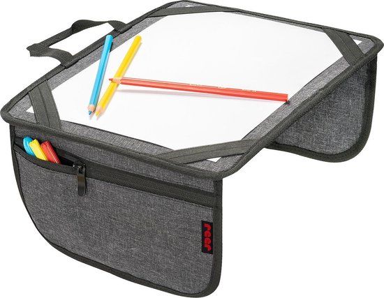 Reer TravelKid Play travel tray spelen en tekenen in auto - grijs