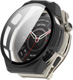 Strap-it hard case hoesje met glasplaat geschikt voor Amazfit Balance Ultra (zwart)