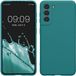 kwmobile telefoonhoesje geschikt voor Samsung Galaxy S21 - Hoesje voor smartphone - Precisie camera uitsnede - In mat petrol