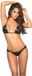 Mapalé Sexy Driehoek Top - M/L - Aspect cuir - Noir