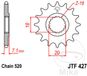 JT Sprockets JTF427.14 14T Stalen Voortandwiel