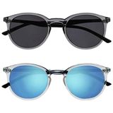 Opulize Met 2 Stuks Groot Mannen Vrouwen Grijs Doorzichtig Zwart Armen Zon Lezers Leesbril UV400 SS60-7C +3,50