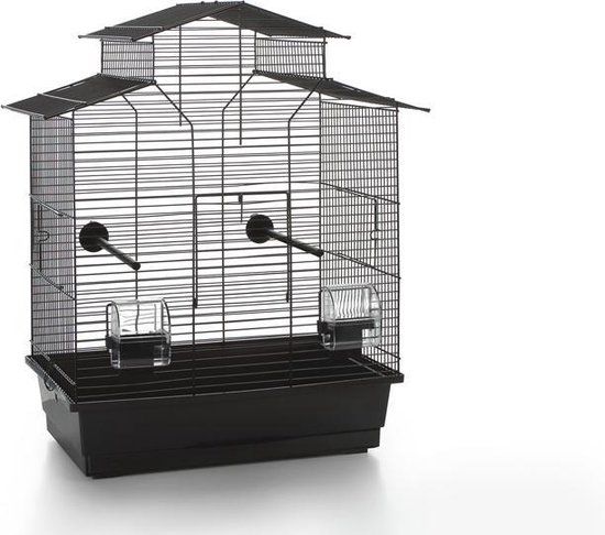 Beeztees Iza 2 Pagode Vogelkooi - Zwart - 45x28x59,5 cm