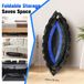 Trampoline de fitness - Rebounder - 101 cm - Pliable - Poignée réglable - Silencieux - Bleu