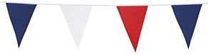 Boland Bol Vlaggenlijn - rood/wit/blauw - 10 meter - stof - Nederland/Holland versiering - slinger - EK/EK - Koningsdag