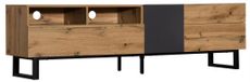 StarTech TV-meubel - TV-kast - Moderne stijl - 180 cm - MDF - Houtlook - Geschikt voor televisies van 127–150 cm - Zwart/Donkergrijs