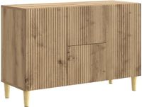 vidaXL Dressoir Artisanaal eiken 89 x 34,5 x 60 cm Bewerkt hout