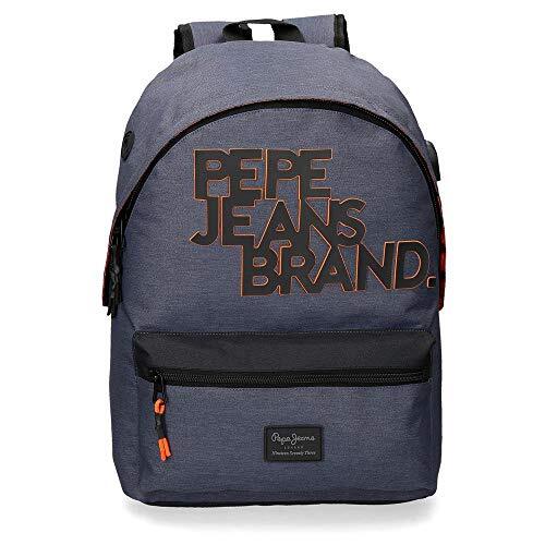 Pepe Jeans Troy schoolrugzak, aanpasbaar, blauw