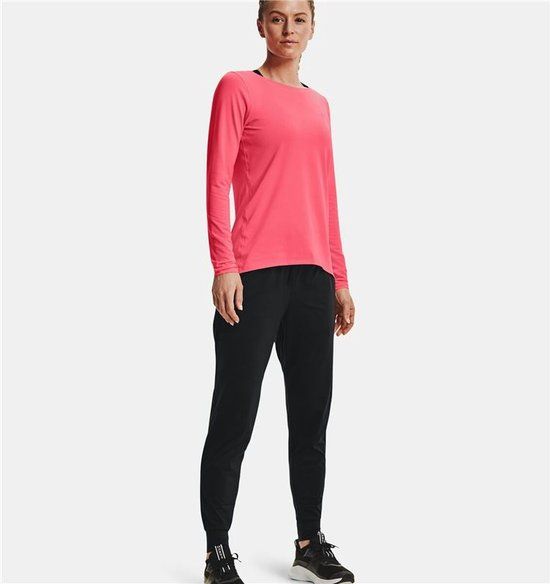Under Armour HeatGear Long Sports Trousers - Black / Jet Gray - Women's XS