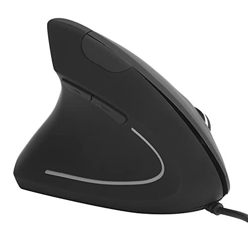 wendeekun Bedrade linkermuis - Verticale ergonomische muis - 800/1200/1600DPI - USB - Zwart