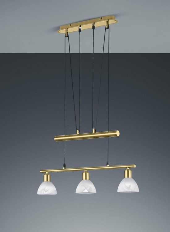 TRIO Levisto Hanglamp - Messing - LED - E14 - 400 lm - 3000 K - 120 ° - 40 W - 160 cm