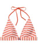 Calvin Klein Swimwear - Voorgevormde triangel bikinitop - Oranje/Wit - XS
