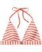 Calvin Klein Swimwear - Voorgevormde triangel bikinitop - Oranje/Wit - XS