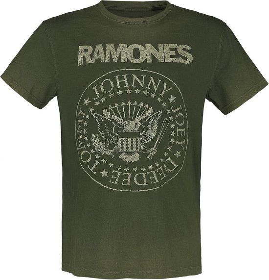 Ramones Crest Heren T-shirt - groen - 3XL