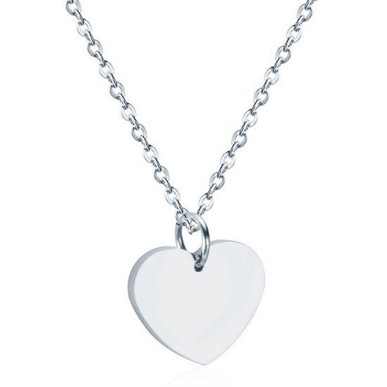 Cilla Jewels dames ketting Edelstaal Zilverkleurig Hartje