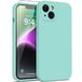 iPhone Apple iPhone 14 Plus hoes, siliconen hoes voor iPhone 14 Plus, dunne siliconen hoes, zachte siliconen hoes met camerabescherming, hemelsblauw