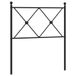 VidaXL Hoofdeind & Voeteind Zwart Staal 75 cm
