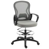 Vinsetto Tekenstoel - Meshstof, schuim - 59 x 65 x 123 cm - Grijs