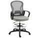 Vinsetto Tekenstoel - Meshstof, schuim - 59 x 65 x 123 cm - Grijs