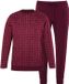 Men Plus - Heren Pyjama Tweedelig Buik-Fit Lange Mouwen tot 8XL - Wijnrood - Maat 7XL