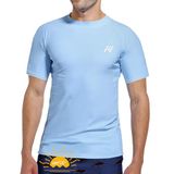MEETWEE Rash Guard Rash Vest voor heren, lange mouwen/korte mouwen, uv-bescherming, UPF 50+, sneldrogend, voor zwemmen, surfen, watersport