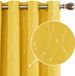 Ibenzoa® Thermogordijnen pour Salon avec Propriétés Occultantes et Thermoisolantes, Jaune Citron, 117 x 138 cm, Set de 2