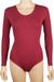 Merkloos / Sans marque J&C Body Lange Mouw Katoen - Bodystocking Dames - Diepe Ronde Hals - Rood / XL