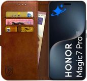 Rosso Element Wallet Book Case voor Honor Magic 7 Pro - Bruin