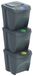 Poubelle Tri sélectif 3 x 25 litres Plastique Gris