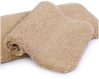 VANZAVANZU Antislip Badmat 2-Pack Badmat Verdikt Badmat Zacht Badmat Pluizige Microvezel Badmat, Superabsorberend, Machinewasbaar - 40 x 60 cm (Beige)