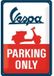 Nostalgic Art Vespa - Parking Only - Plaque murale - 20x30 cm