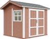 Timbela M913A-REDWOOD RED - LP SmartSide abri de jardin sur base bois - 5,9 m² - 250x294xH252 cm - avec plancher et peinture