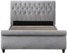 Vente-unique Bedframe stof grijs 160 x 200 cm