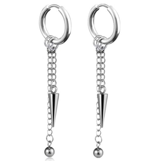 LGT JWLS Lookinggoodtoday Mannen oorringen zilverkleurig edelstaal ketting en pijl