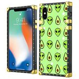 Voor Alien Voor iPhone X/Xs vierkante Edge Phone Case Alien Flexibele Premium Anti-kras beschermhoes voor iPhone X/Xs