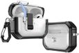 Coverzs Rugged case met lock geschikt voor AirPods Pro / Pro 2 - Zwart