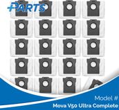 Plus.Parts Mova V50 Ultra Sacs aspirateur complets (20 Pièces, alternative à RDB8)