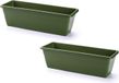 Forte Plastics 4x plantenbak groen rechthoekig 50 x 17 x 15 cm
